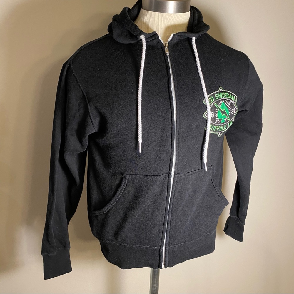 Black Zip-Up Hoodie Ed Sheeran official